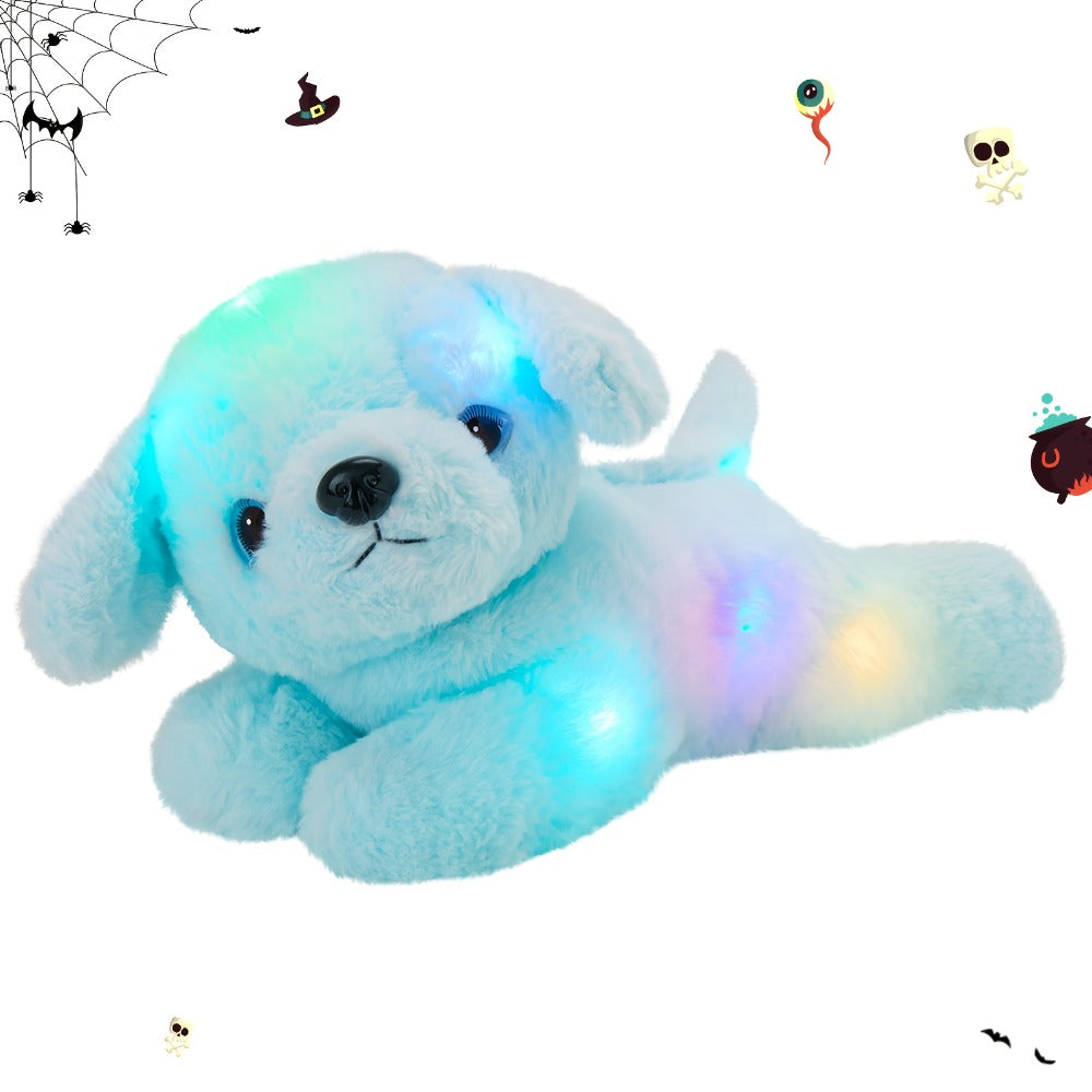 Light-Up Musical Blue Puppy Plush Toy — Glowing Stuffed Animal Dog with Sound & Lights for Kids, Toddlers, Girls & Boys | Soft Cuddly Plush Doll | Birthday Christmas Easter Gift | Room Decor