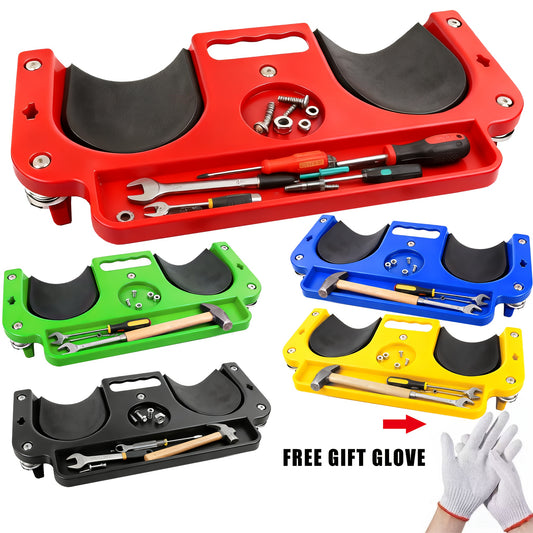 [Gift For Family] Multi-Color]Rolling Knee Creeper/Pads ABS High-Impact Frame, Multi-Function With Built-In Tool Tray, Comfortable Cushioned Kneeling Pad For Machine Workers, Carpenters, Flooring, And Car Repairs, Automotive Repair Aid.A Gift For The Fami