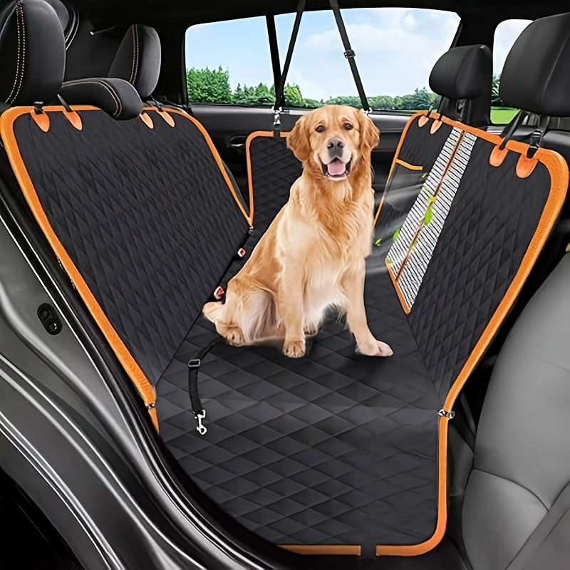 Heavy-duty Dog Car Seat Cover - Wear-resistant and Non-slip Backseat Protector - Easy-to-clean Nylon Pet Seat Cover for SUVs, Sedans, and Trucks - Scratch-resistant and Spill-proof Interior Protection, Specially Designed for Dogs