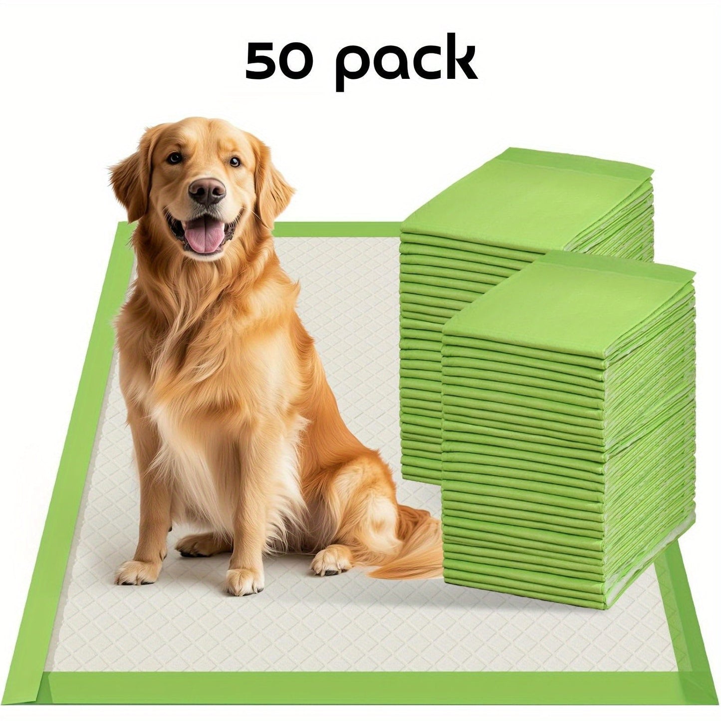 Puppy Pee Pads Jumbo Extra Large for Big Dogs - 6-Layer Heavy Duty Leakproof & Odor Control, Quick-Dry Super Absorbent Training Pads for Housebreaking, Senior Pets & Potty Training - 50 or 100 Pack