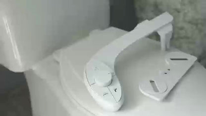 Ultra-Slim Non-Electric Bidet Attachment for Toilet, Self-Cleaning Dual Retractable Nozzles, Adjustable Water Pressure, Fresh Water Sprayer, US Standard, Easy Install
