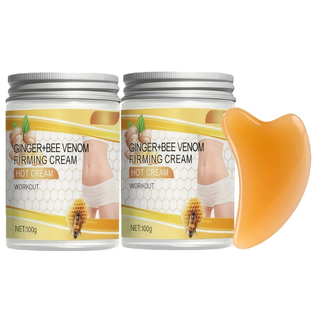 Body Firming & Tightening Cream 3-Piece Set with Bee Venom — Instant Lifting for Arms, Abdomen, Legs & Buttocks, Skin Sculpting Body Contouring Cream for Women