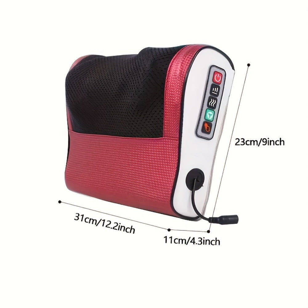 Shiatsu Neck & Back Massage Pillow – Bidirectional Rotating Deep Tissue Kneading Cervical Massager for Pain Relief, Electric Massage Pillow for Neck Shoulder & Back, Gift for Mom Dad Men Women