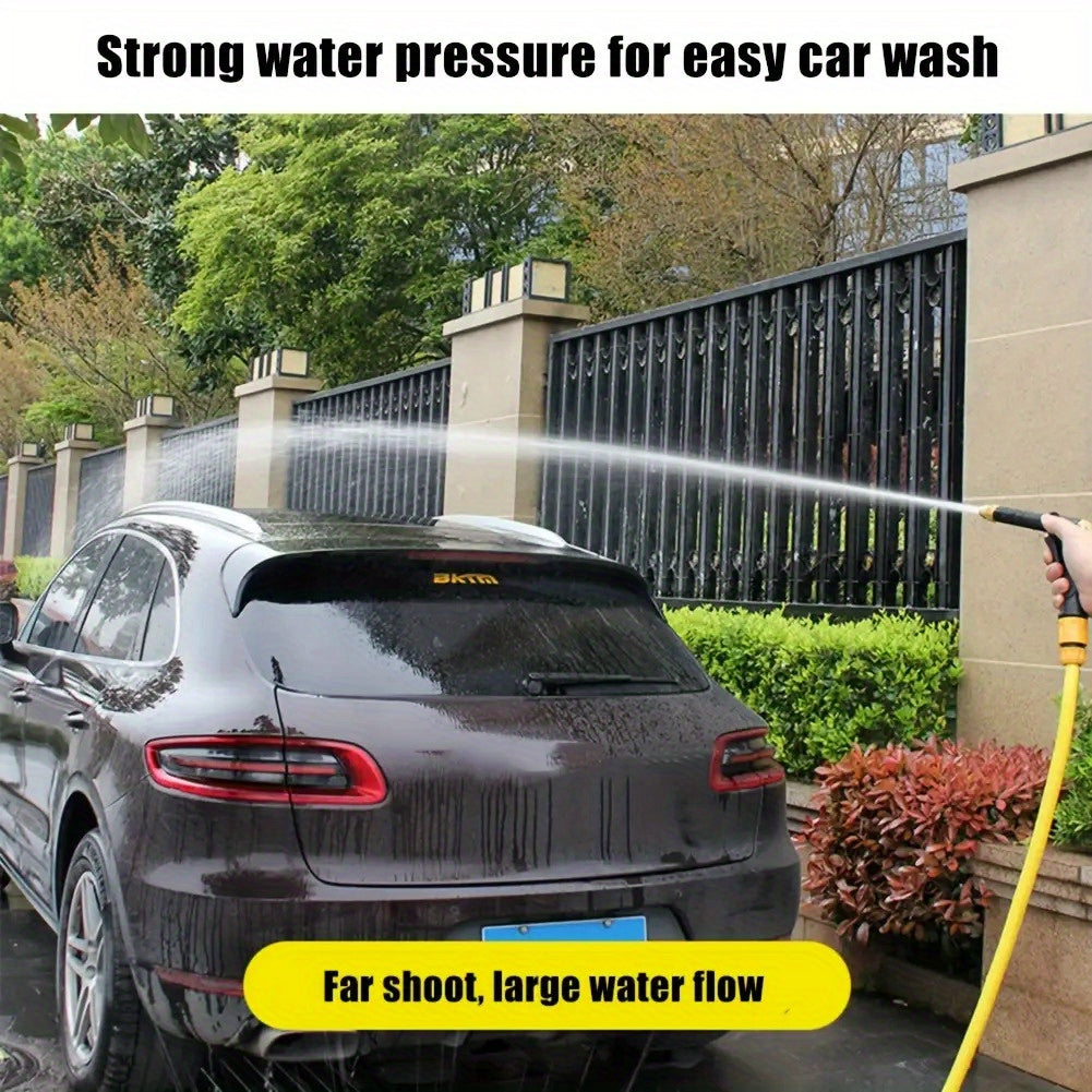 High-Pressure Adjustable Garden Hose Nozzle - Portable, Durable Plastic, Ideal for Car Wash & Pet Cleaning, Garden Watering, and Outdoor Use, Garden Watering Nozzle|Adjustable Spray Pattern|Durable Plastic Nozzle, Garden Hose Nozzle