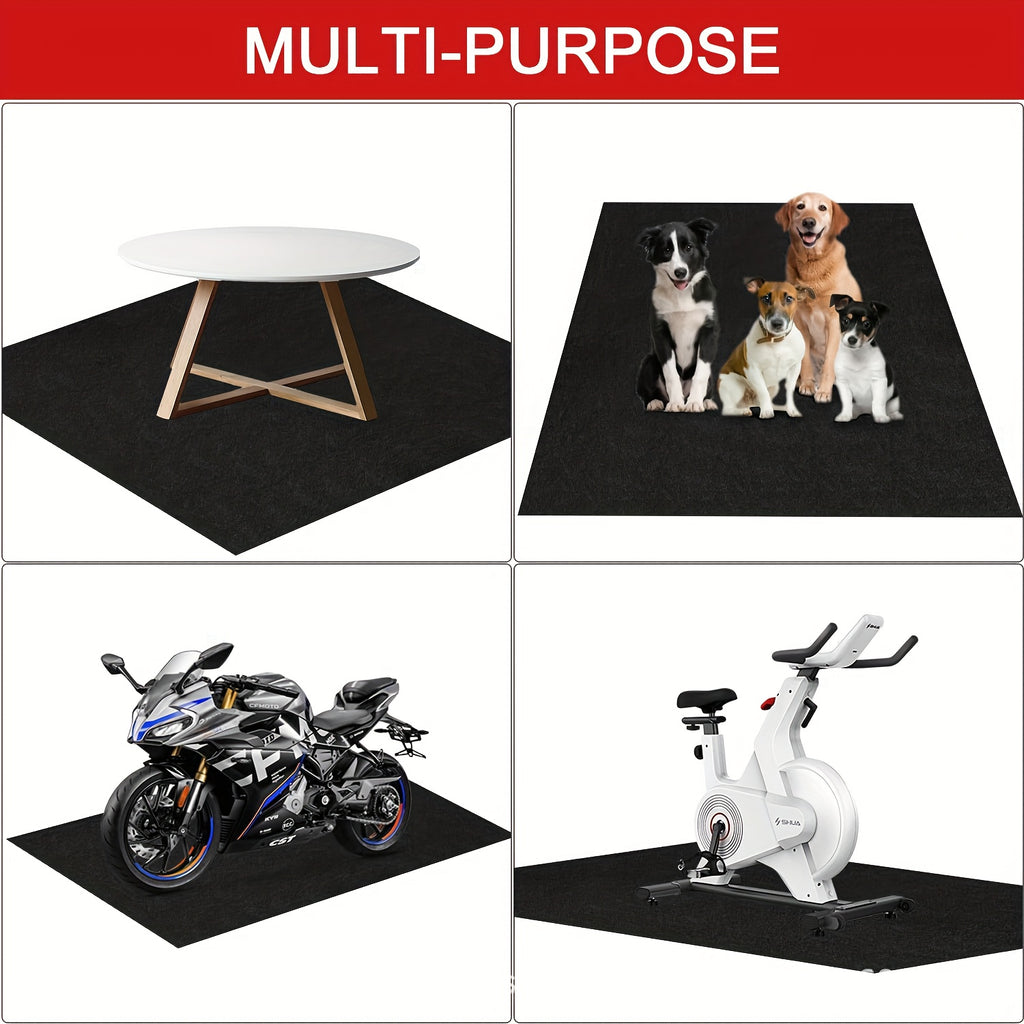 Oil-Absorbing Garage Floor Mat Set with Cleaning Brush, Durable PE Material | Can Be Cut to Size | Multi-Use Protective Mat for Suvs, Pickup Trucks, Motorcycles, Golf Carts & Repair Shops, about 2.55 Mm Thick