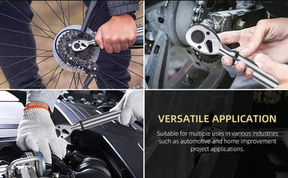 Digital Torque Wrench - 1/2" & 3/8" Drive, ±1% Accuracy, LED & Buzzer Alert, 4 Units, 500 Data Sets, Preset P1-P8, Chrome Vanadium Steel for Auto, Bike & Motorcycle