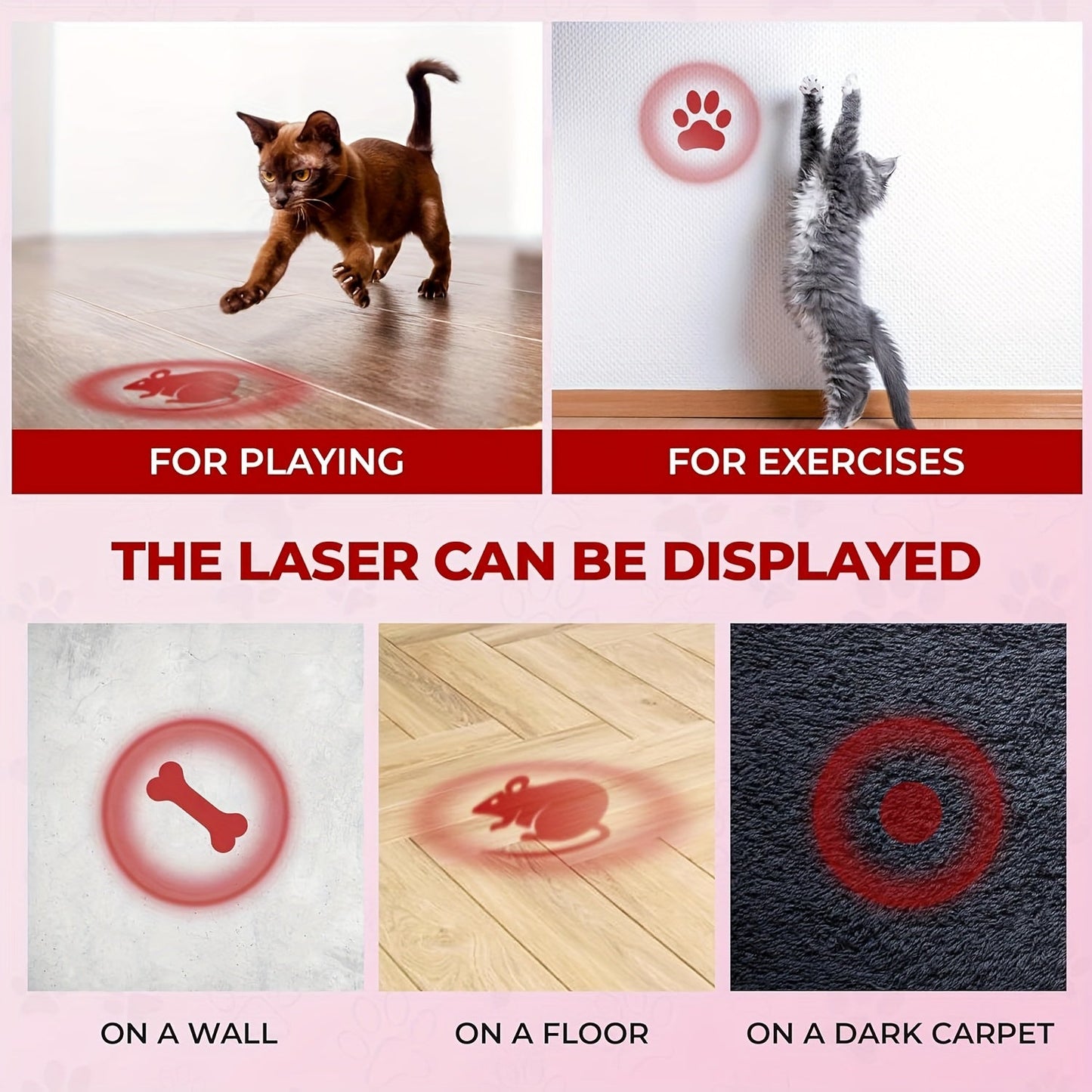 Cat Teaser Toy 7-in-1 USB Rechargeable - Interactive Wand Toy for Indoor Cats & Dogs, Feather Chaser Exercise Toy with Free Bonus Mouse Toy, Stimulating Chase & Play Gift for Pets
