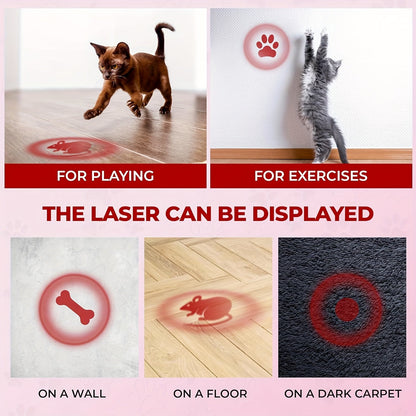 Cat Teaser Toy 7-in-1 USB Rechargeable - Interactive Wand Toy for Indoor Cats & Dogs, Feather Chaser Exercise Toy with Free Bonus Mouse Toy, Stimulating Chase & Play Gift for Pets