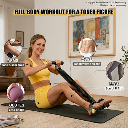 Resistance Band Set 6-in-1 Multifunctional Pedal Puller with Adjustable Tensioner for Body Stretching, Strength Training, Gym Workout & Fitness Exercise – Multiple Resistance Levels
