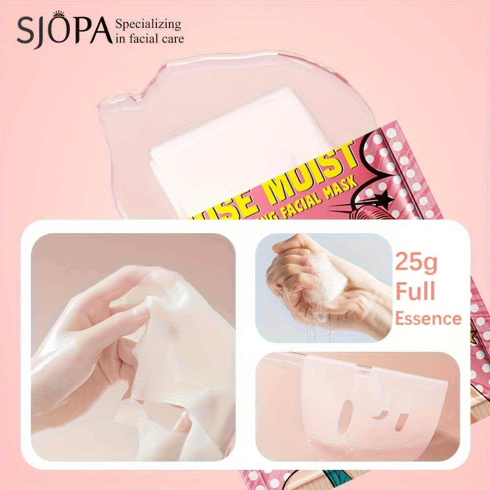 Goddess Hydrating Face Mask Sheet 16pcs Fruit & Honey Essence – Deep Moisturizing Long-Lasting Hydration for Dry Skin Women, Autumn Winter Skincare Gift