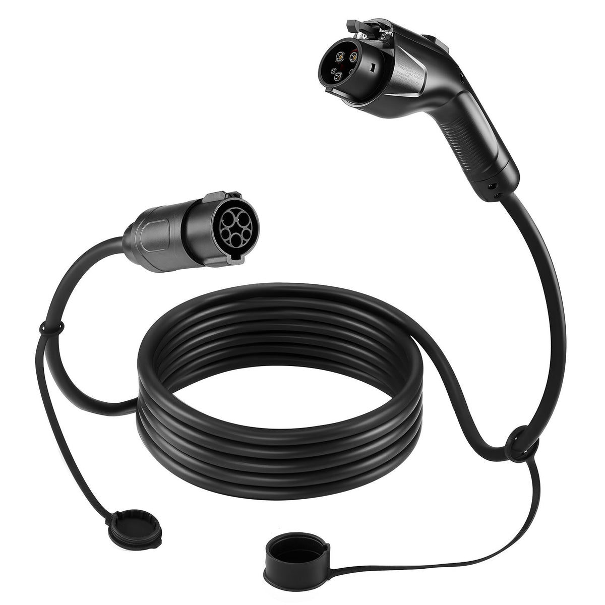 VEVOR EV Charger Extension Cable, 32Amp/40Amp/48Amp 21 ft / 40 ft J1772 Extension Cord Compatible with 120V-240V SAE J1772 Electric Vehicle Chargers, Level 1/Level 2 Heavy Duty Car Charging Cable with Carrying Bag