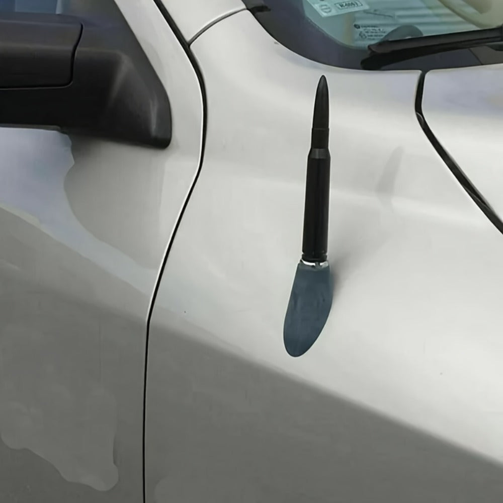 Short Car Antenna 5.3 Inch – Carbon Steel Universal Fit AM FM Signal Booster Stub Antenna Replacement for Cars Trucks SUVs, Black Nickel Gold