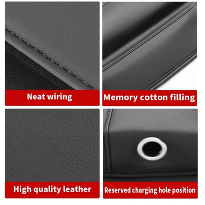 Car Seat Gap Organizer PU Leather – Side Filler Storage Box with Phone, Card, Key & Cup Holder, Non-Slip, Universal Fit, Front Seat Gap Pocket, 1pc or 2pc Set