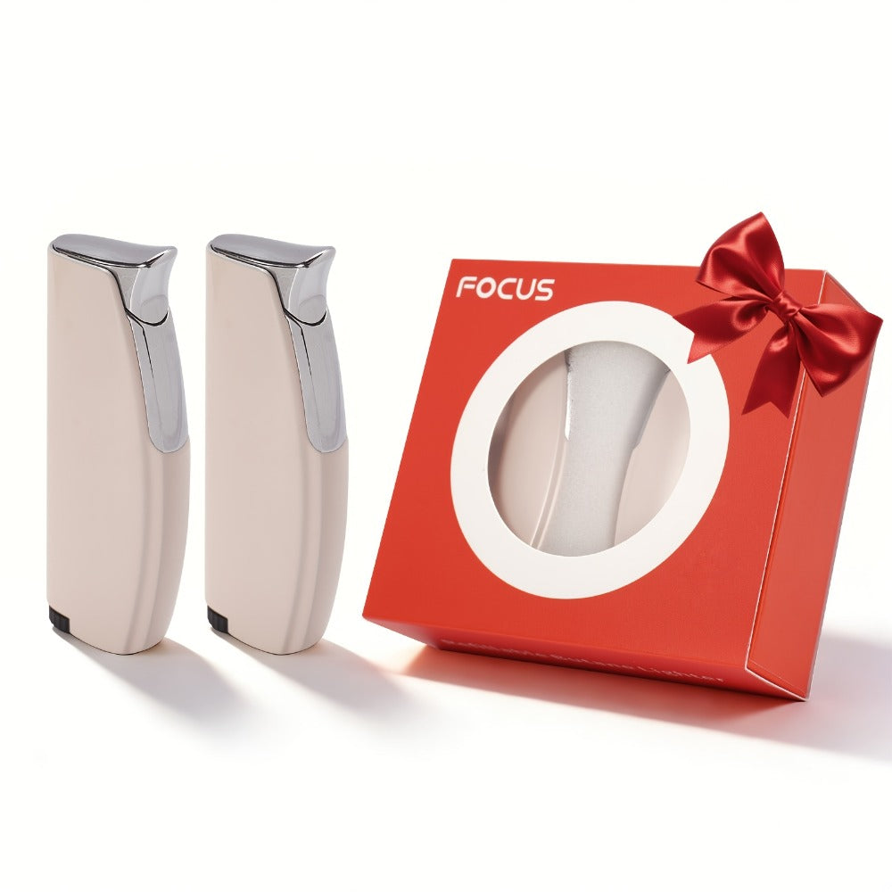 Windproof Lighter 2-Pack – Slim Portable Pocket Lighter with Mirror Finish, Refillable Butane Flame, Fashionable Gift for Men & Women, Available in 8 Colors (Red, Black, White, Silver, Pink, Blue, Yellow, Green)