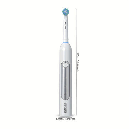 Electric Toothbrush with 3 Rotating Cleaning Modes - Induction Charging, 4 Replacement Brush Heads, Travel Case Included, Couples Toothbrush Set, Deep Plaque Removal, Holiday Gift, Black Purple Blue