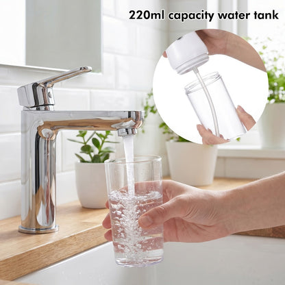 Adjustable Pressure Water Flosser with Interchangeable Nozzles — USB Rechargeable Smart Electric Oral Irrigator for Deep Teeth & Gum Cleaning, Portable Travel-Ready Dental Care Gift for Women Men