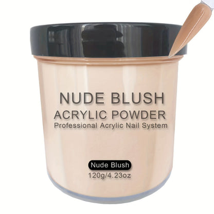Nude Beige Acrylic Nail Powder 4oz – Natural Sheer Cover Sculpting Powder for Nail Extensions Overlays Enhancements Salon & DIY Manicure Professional System