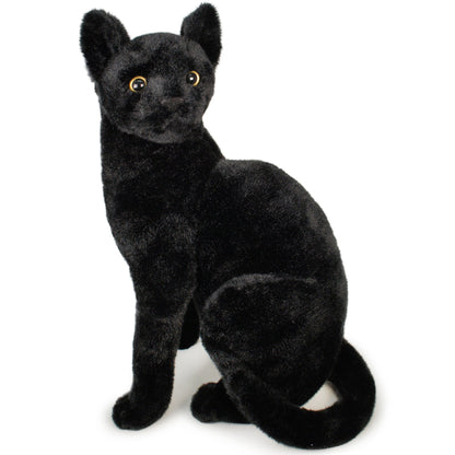 Boone Black Cat Plush Toy 13 Inch Lucky Black Cat Stuffed Animal — Premium Soft Kawaii Kitty Doll for Kids Adults, Unique Halloween Birthday Christmas Gift for Cat Lovers Girls Boys