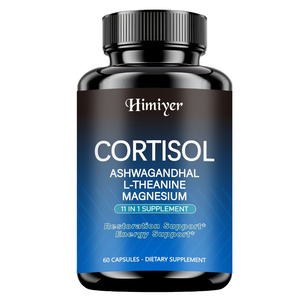 Cortisol Balance Supplement 60 Capsules 11-in-1 Hormone Balancing Stress Relief with Ashwagandha Rhodiola Rosea Theanine Magnesium for Women