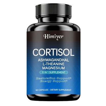 Cortisol Balance Supplement 60 Capsules 11-in-1 Hormone Balancing Stress Relief with Ashwagandha Rhodiola Rosea Theanine Magnesium for Women
