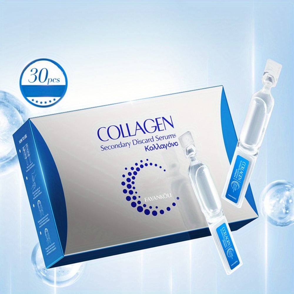 Collagen Serum Ampoule Essence 30pcs – Deep Hydration Firming Anti-Aging Face Serum, Lightweight Fast-Absorbing Skin Brightening Ampoules, Portable Single-Use Packaging, Perfect Skincare Gift Set
