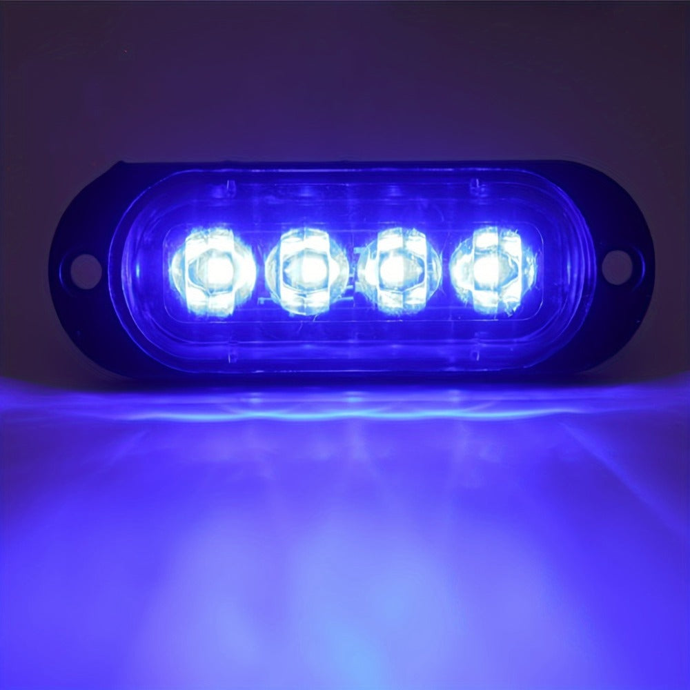 LED Side Marker Indicator Lamps 10pcs, 12V-24V 10-LED ABS Clearance Lights for Car Truck Trailer, Plug-and-Play Side Indicator Light Kit in Amber White Red Blue Green Purple