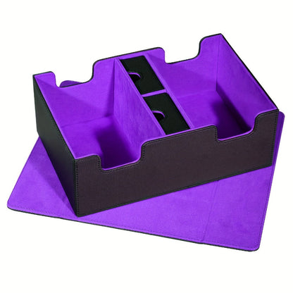 Magnetic Deck Box 600+ Cards High Capacity MTG Card Storage Case 4 Deck Slots with 2 Dice Tray TCG YuGiOh Trading Card Organizer Multiple Colors