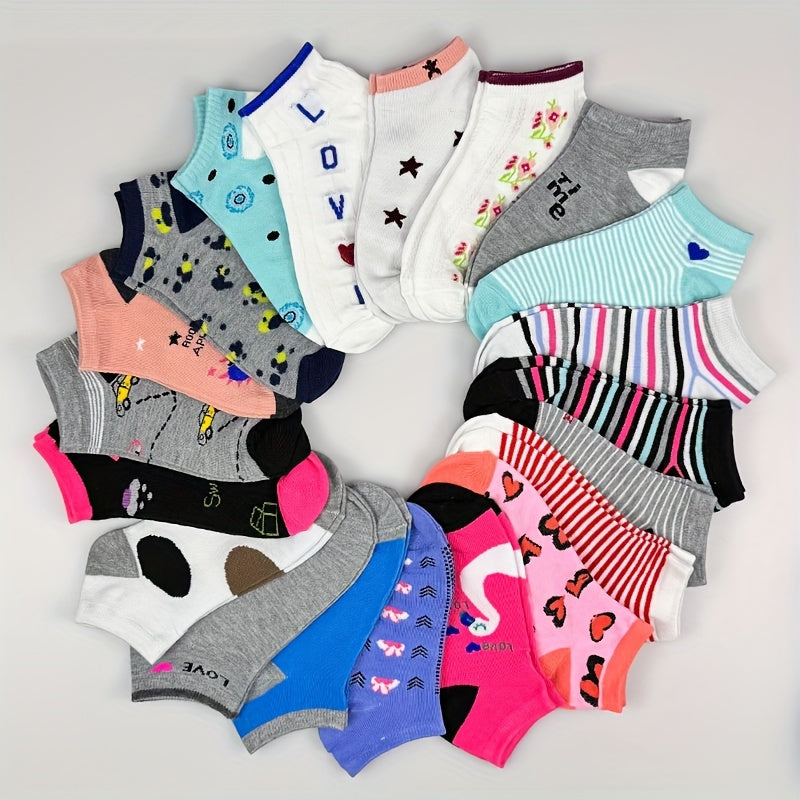 Women's Everyday Ankle Socks - 20-Pair Pack