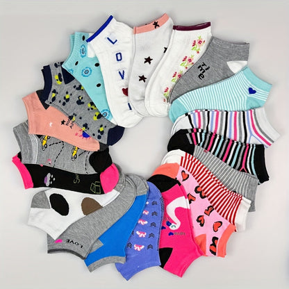 Women's Everyday Ankle Socks - 20-Pair Pack