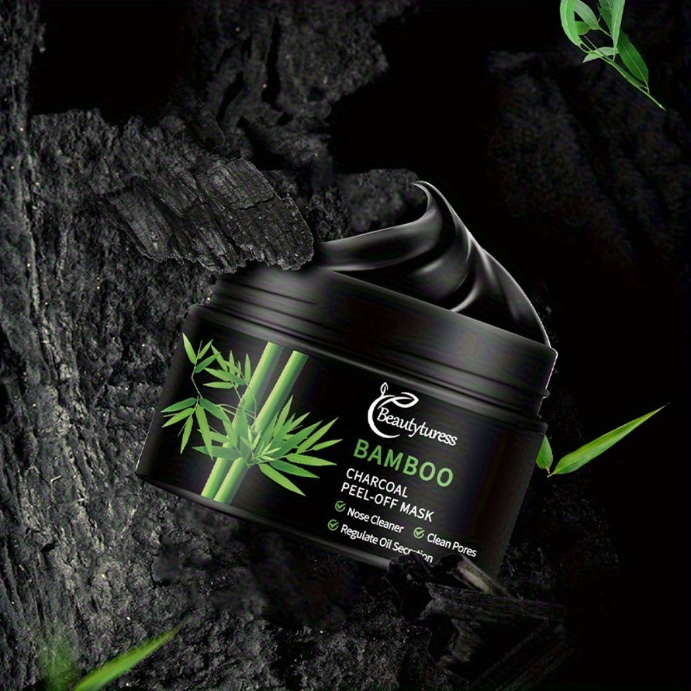 Bamboo Charcoal Clay Face Mask Deep Cleansing Pore Minimizing Oil Control Blackhead Remover Hypoallergenic Detox Mask for Men Women Oily Acne Congested All Skin Types