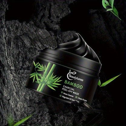 Bamboo Charcoal Clay Face Mask Deep Cleansing Pore Minimizing Oil Control Blackhead Remover Hypoallergenic Detox Mask for Men Women Oily Acne Congested All Skin Types