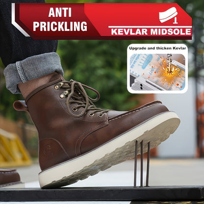 Men's Work & Safety Boots - Puncture Resistant & Non-Slip Sole 061221
