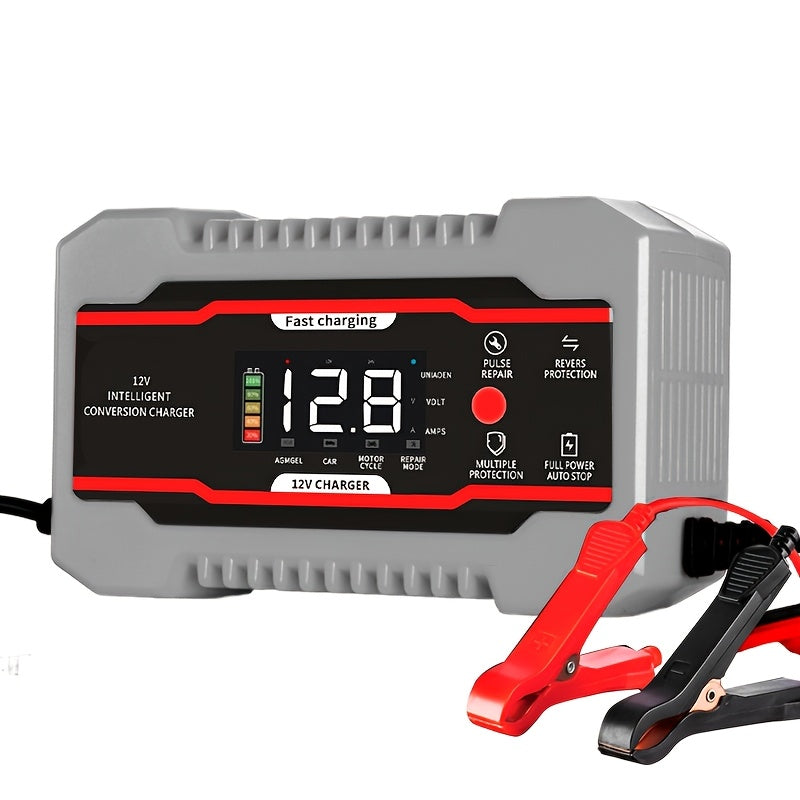 Intelligent Battery Charger & Inverter 12V & 24V – LCD Display, Trickle Maintenance, Overcharge & Short Circuit Protection for Cars Yachts & Batteries