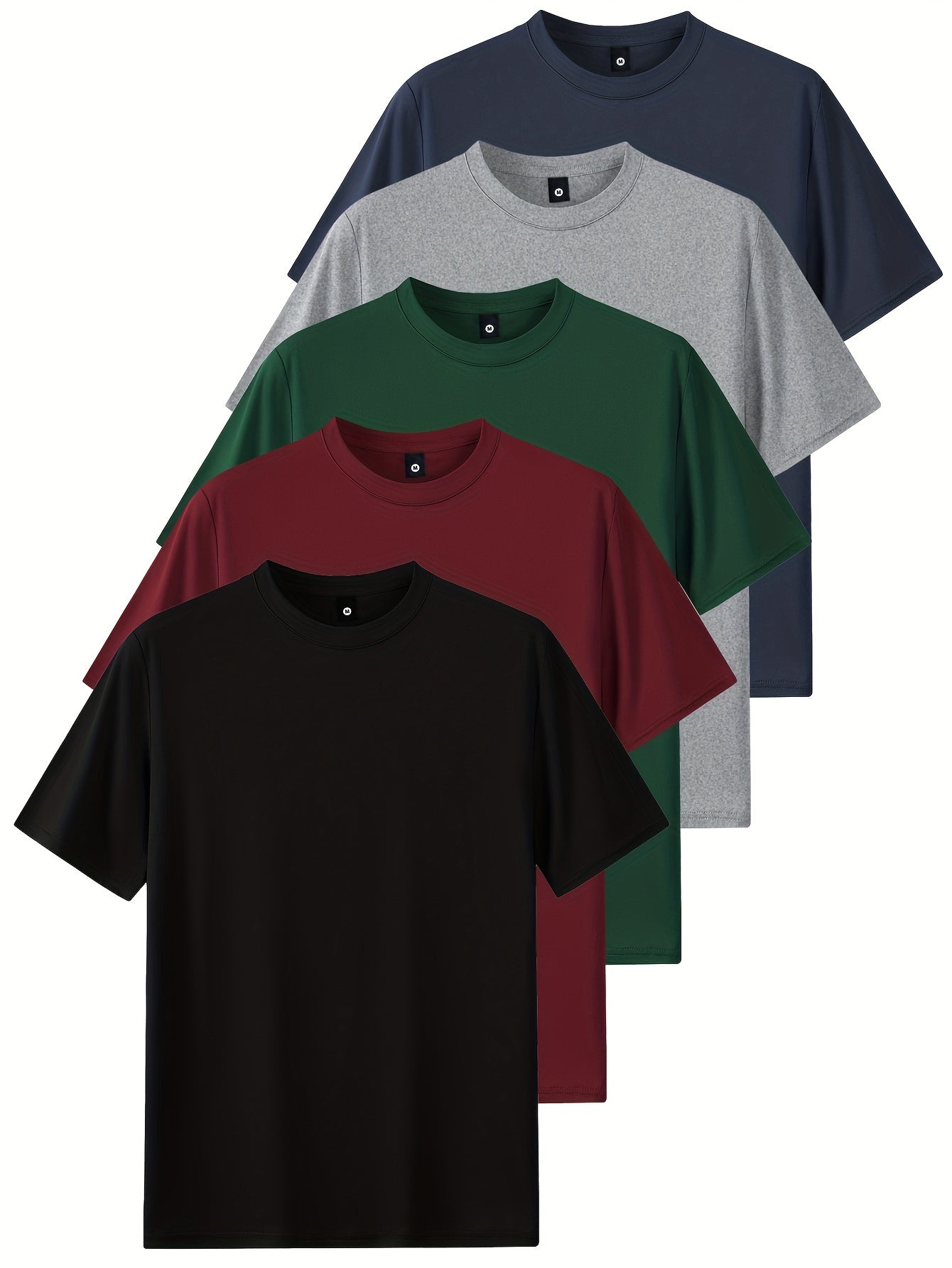 Men's Essential T-Shirt - Round Neck Short Sleeve Travel Style 545637