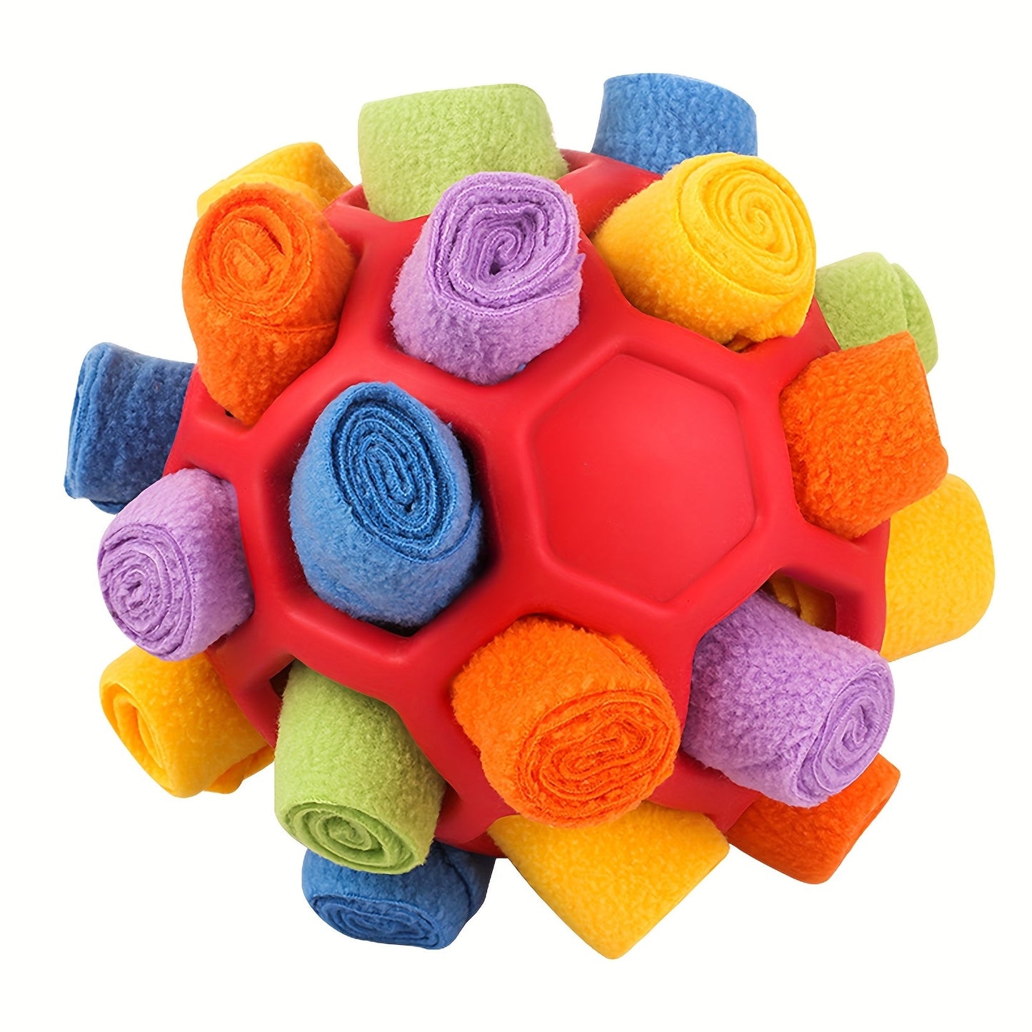 Snuffle Ball Dog Toy - Interactive Foraging Treat Dispenser & Slow Feeder Puzzle Toy for Small Medium Large Dogs, Snuffle Mat Ball for Mental Stimulation, Puppy Enrichment Toy, No Battery Required
