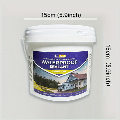 4.41LB RV Waterproof Sealant - Covers an Area of Up to 160 Square Feet at a Thickness of 1/12", Perfect for RV Roofs, Windows, Gutters, And More, Long-Lasting And Flexible Sealant for Home Renovation, Roof Sealant, Multi-Purpose Sealant