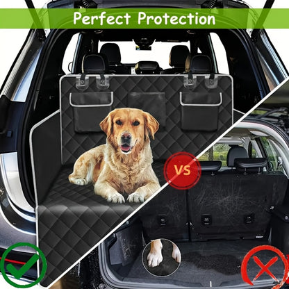 Car Trunk Mat with Storage Bag, Anti-Slip Pet Cargo Pad & Vehicle Trunk Protection Liner, Waterproof Non-Slip Bottom, Universal Fit for SUV Truck Sedan, Black