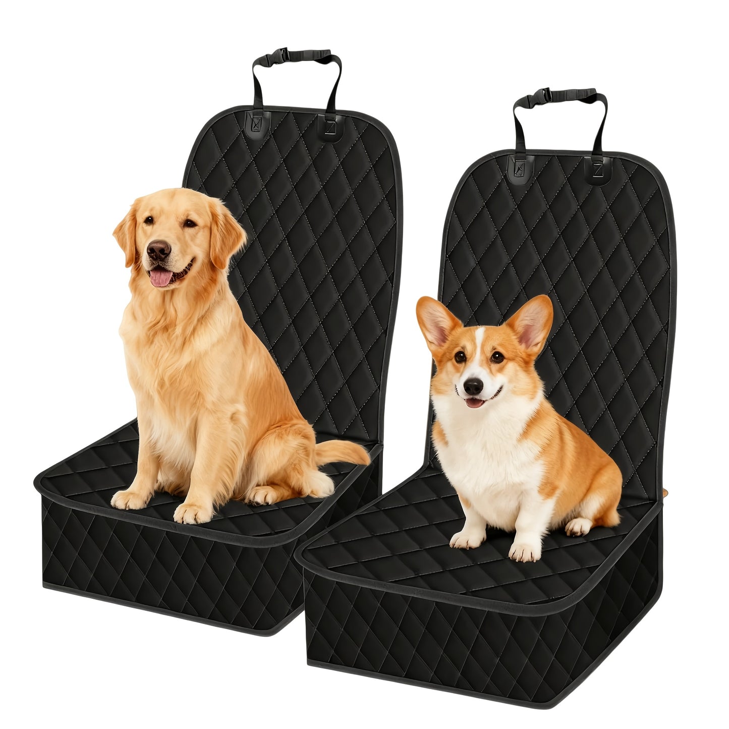2 Pack/set Front & Rear Car Seat Covers - Universal Fit for Cars, Trucks, SUVs | Waterproof, Stain-Resistant & Easy-to-Clean Protectors | Durable Fabric, Secure Fit | Perfect for Messy, Drooling Dogs, Spills & Daily Use, Christmas Gifts
