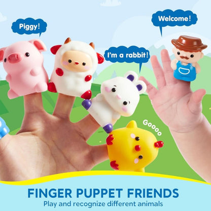 Farm Number Train Learning Toy for Toddlers with 9 Farm Animals & Farmer – Counting Sorting Matching Educational Train Set for Baby Boys Girls Ages 1-3 Birthday Christmas Gift
