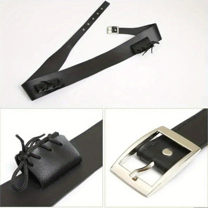 Samurai Sword Belt Holder – Japanese Katana Waist Holster for Anime Cosplay, Medieval Costume Prop, Real-Size Sabre Sleeve Carrier for Adults, Black & White