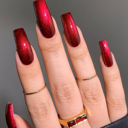 Glitter Gel Nail Polish Set 6pcs Metallic Sparkle – Liquid Glitter Soak-Off Gel in Red & Purple, LED Curable High-Shine Nail Art Kit 0.24oz Each for Salon & Home Manicure Women by LILYCUTE