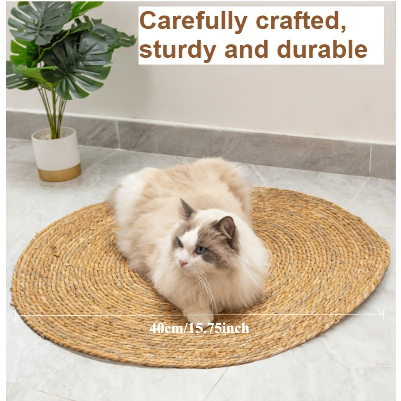 Sisal Sofa Protector Cat Scratch Mat – Universal Anti-Scratch Claw Cover for Cats & Dogs, Furniture Protector Pad for Sofa, Couch & Chair, 13.78" or 15.74" Square