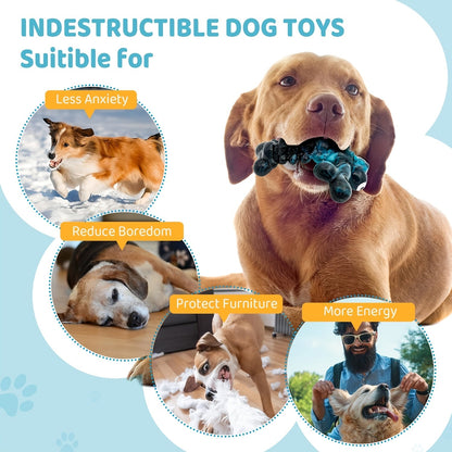 Interactive Dog Chew Toy Indestructible Nylon Bone for Aggressive Chewers - Bacon Flavor Durable Chew Toy for Large Medium Heavy Dogs, Dragonfly Design