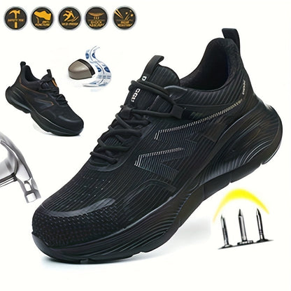 Men's Athletic Shoes - Non-Slip Sole Lace-Up for Outdoor & Travel