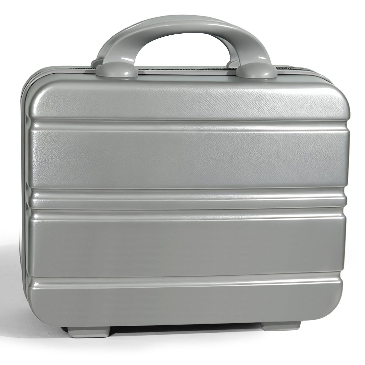 Hard Shell Makeup Travel Case Waterproof Pressure-Proof Portable Cosmetic Suitcase with Elastic Band Luggage Attachment Carry-On Organizer for Women Travel Camping Gym 30x25x15cm