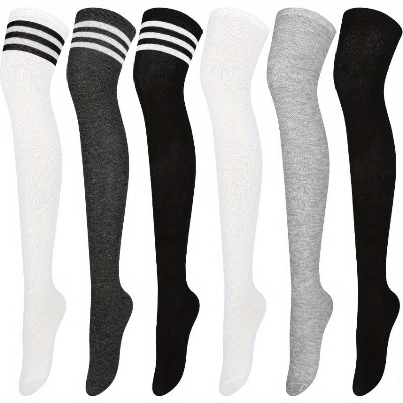 Women's Colorblock Knee-High Socks - 6-Pair Pack