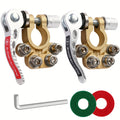 Set of 2 Reinforced Clips for Car Battery Terminals, Designed for Quick Connection And Disconnection of Positive And Negative Terminals