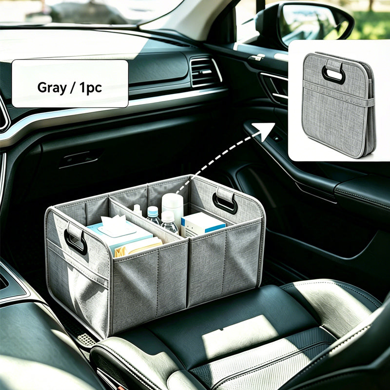 Foldable Car Storage Box, Portable And Durable with Handle, Suitable for All Cars, Suvs, And Minivans, Ideal for Indoor And Outdoor Storage
