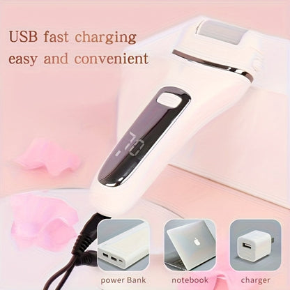 Electric Pedicure Foot File 10-in-1 Kit – Rechargeable with Digital Display, 3 Roller Heads, Dead Skin & Hard Skin Remover for Men & Women