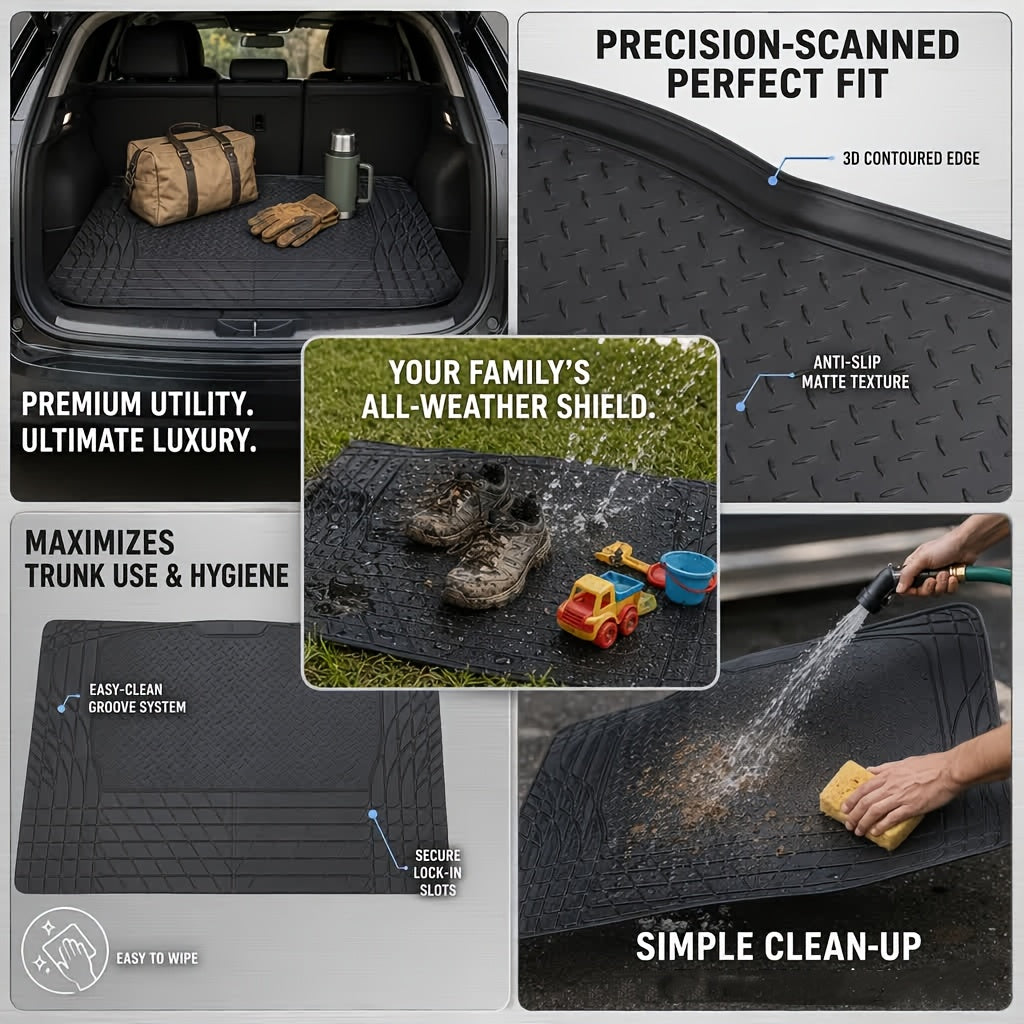 Anti Slip And Durable Car Trunk Mat, Uniquely Designed, Waterproof Car Trunk Floor Mat, Can Protect The Vehicle From Dirt And Scratches, Suitable For Most Sedan SUVs